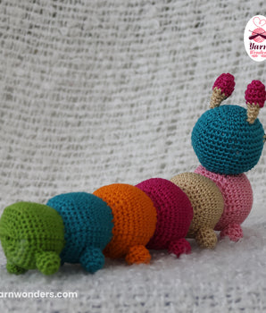 Crawly The Caterpillar_ Teal blue