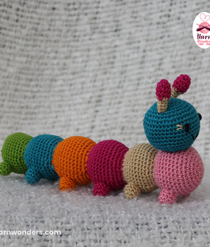 Crawly The Caterpillar_ Teal blue