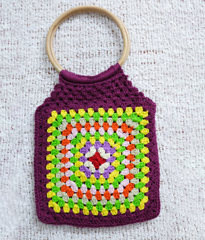 Bamboo granny Square Purple