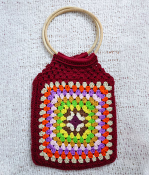 Bamboo granny Square Maroon Ash