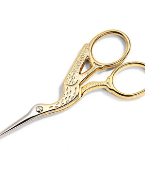 Embroidery scissors stork 3  9cm gold-plated Scissors _ Prym