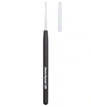 Crochet Hooks For thread Soft Handle Steel Silver col_ prym _ 1.00mm