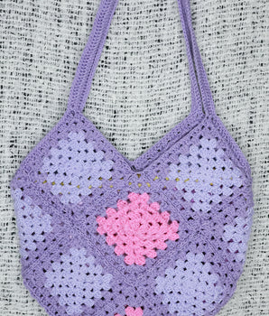 Granny Square V-Stitch Bag