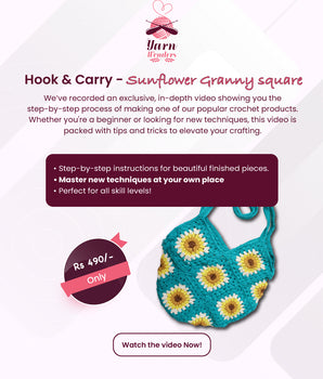 Hook & Carry - Sunflower Granny square Bag  _  Pre Recorded Course