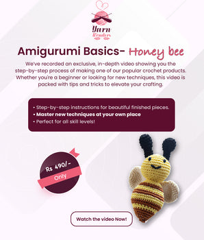 Amigurumi Basics- Honey bee  _ Pre Recorded Course
