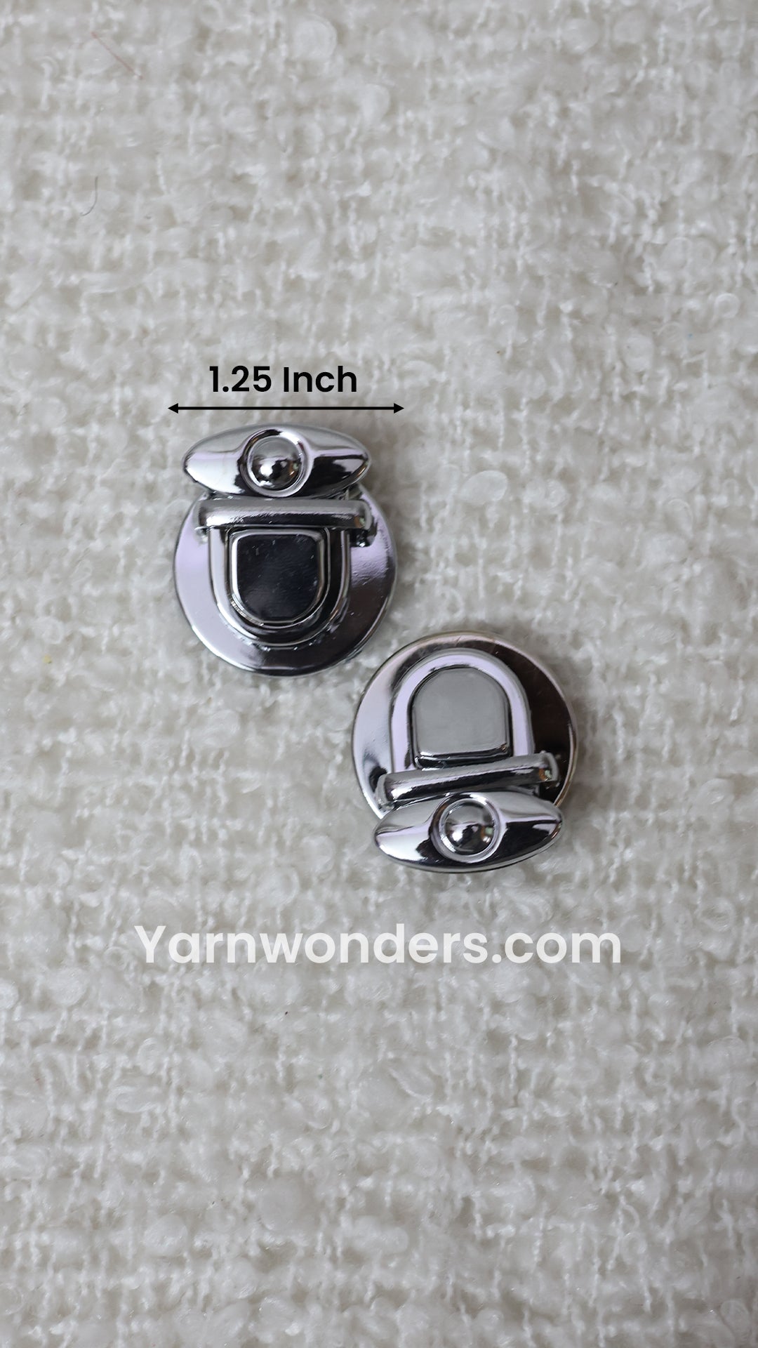 Lock Slider Button Acc No 18 _ Slide Silver Lock Button – Yarnwonders