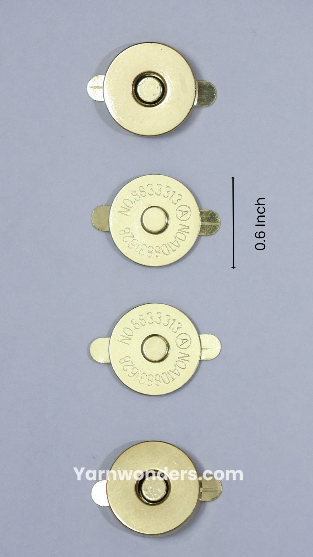 Acc No 11 _ Gold Magnetic Bag Buttons – Yarnwonders